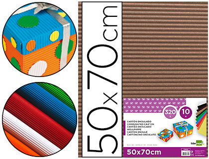 Carton ondulado liderpapel 50 x 70cm 320g/m2