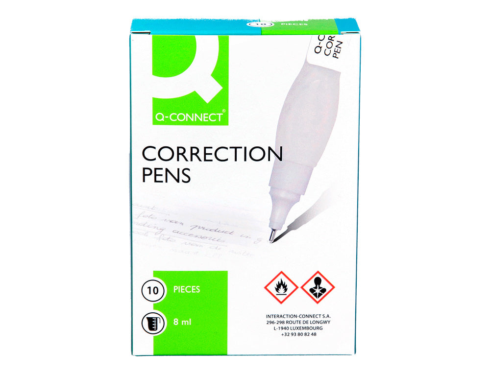 Corrector q-connect lapiz con punta metalica 8 ml