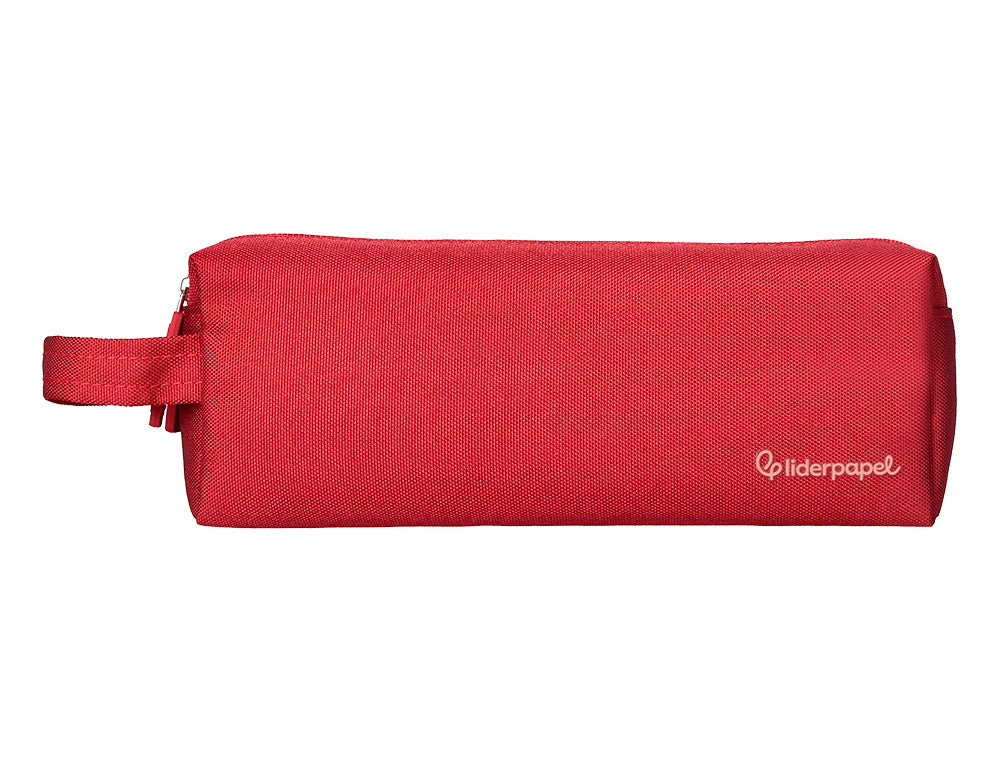 Estuche portatodo liderpapel classic rectangular con asa 2 cremalleras 210 x80mm