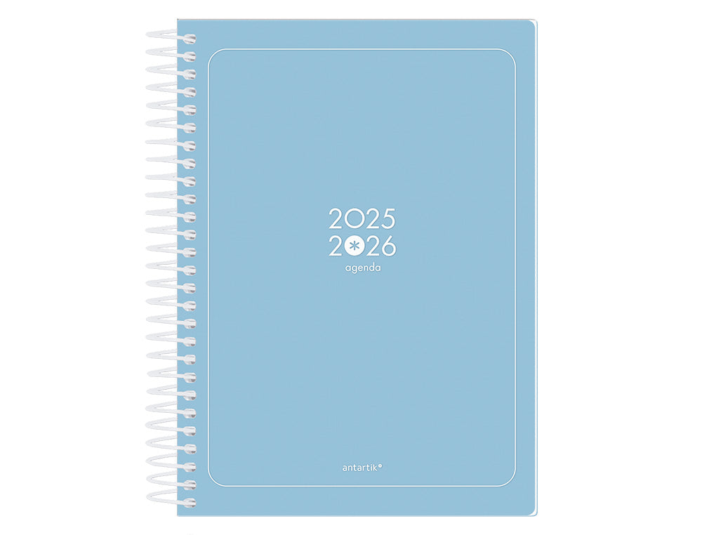 Agenda escolar antartik 25-26 espiral essentials dia pagina a5 bilingüe papel fsc 80 gr