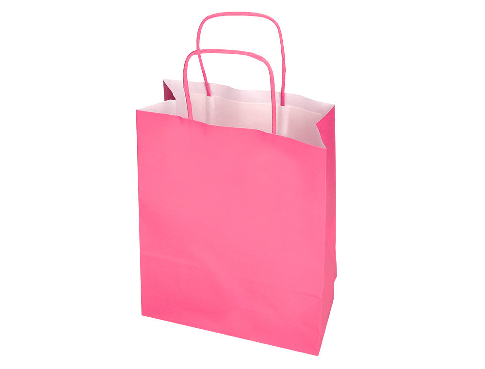 Bolsa papel q-connect celulosa s con asa retorcida 240x320x10 mm