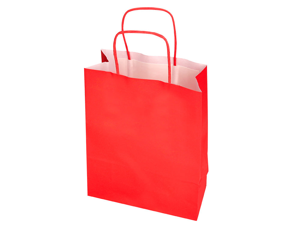 Bolsa papel q-connect celulosa s con asa retorcida 240x320x10 mm
