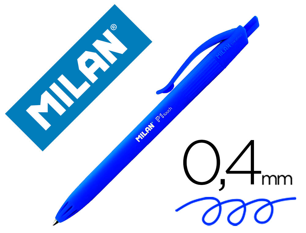 Boligrafo milan p1 retractil 1 mm touch