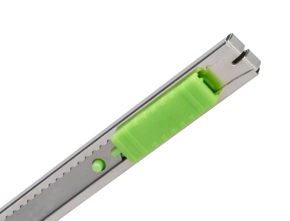 Cuter q-connect metalico estrecho cuchilla 9 mm con clip blister 1 unidad