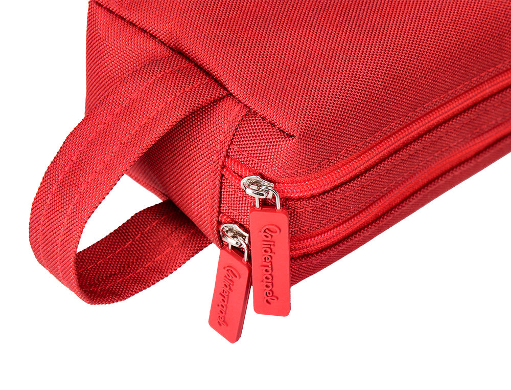 Estuche portatodo liderpapel classic rectangular con asa 2 cremalleras 210 x80mm