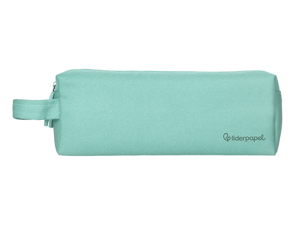 Estuche portatodo liderpapel classic rectangular con asa 2 cremalleras 210 x80mm