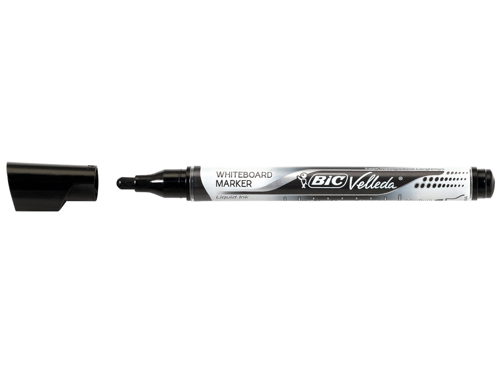Rotulador bic velleda liquid pocket punta redonda 2,2 mm negro