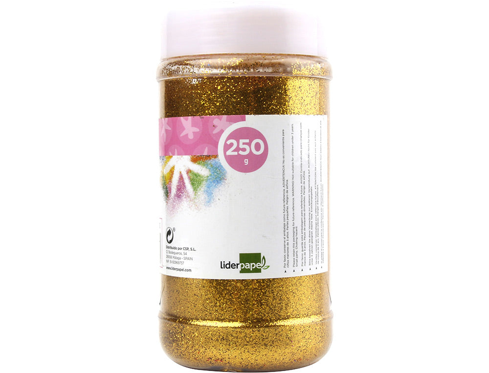 Purpurina liderpapel fantasia color metalico bote de 250 gr