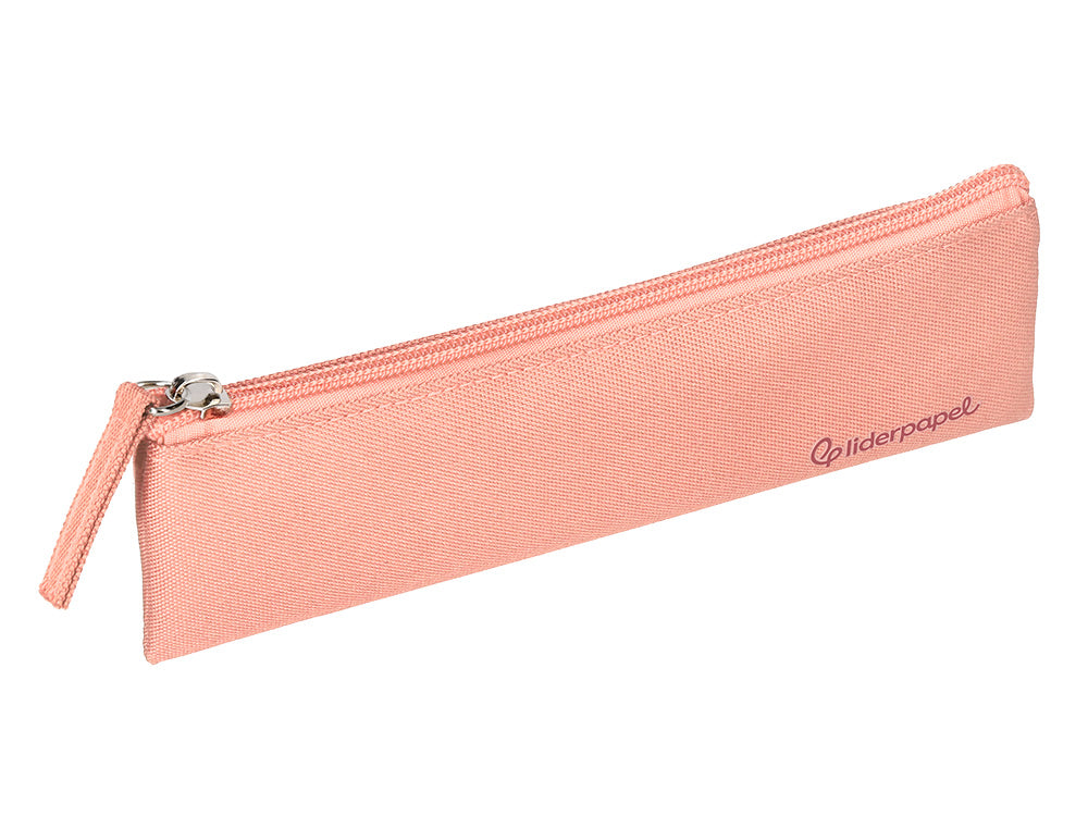 Estuche portatodo liderpapel plano estrecho una cremallera 200x60mm
