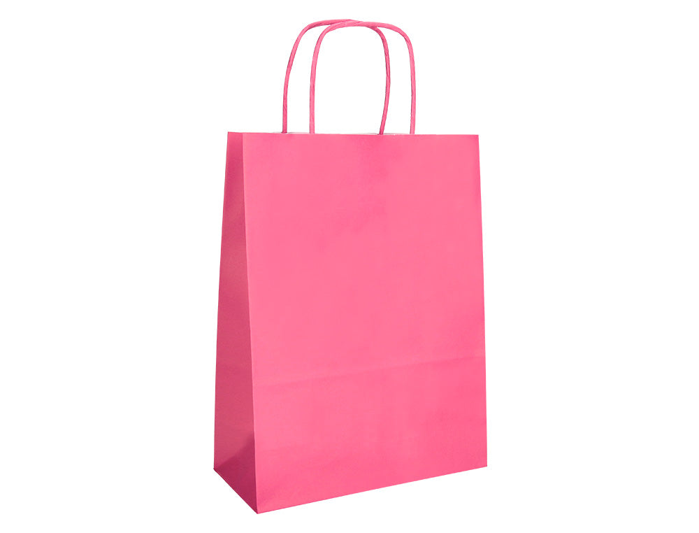 Bolsa papel q-connect celulosa s con asa retorcida 240x320x10 mm