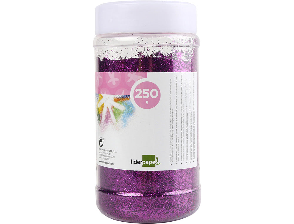 Purpurina liderpapel fantasia color metalico bote de 250 gr