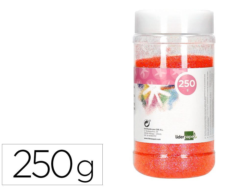 Purpurina liderpapel fantasia color metalico bote de 250 gr