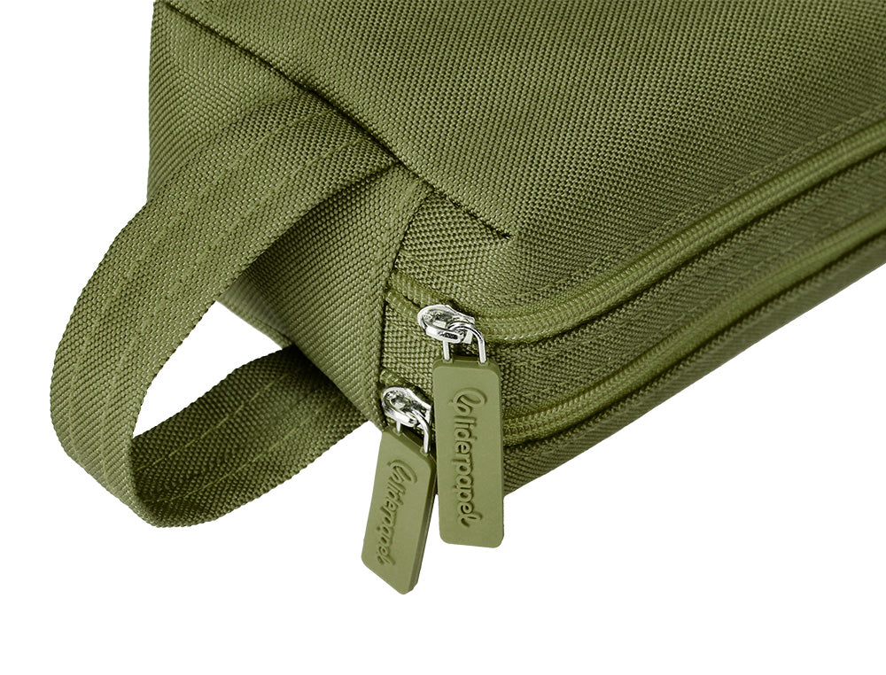 Estuche portatodo liderpapel classic rectangular con asa 2 cremalleras 210 x80mm