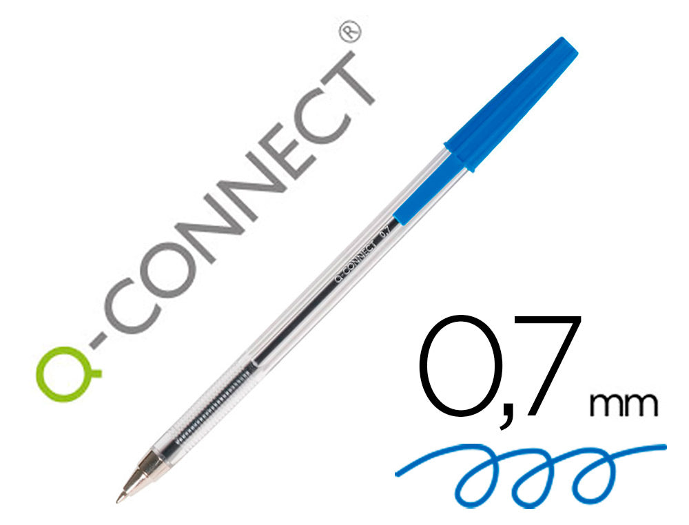 Boligrafo transparente q-connect kf26039