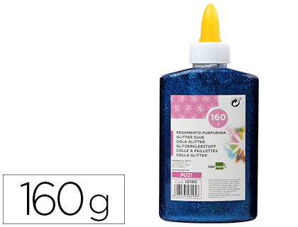 Purpurina pegamento liderpapel fantasia metalizado bote de 160 gr
