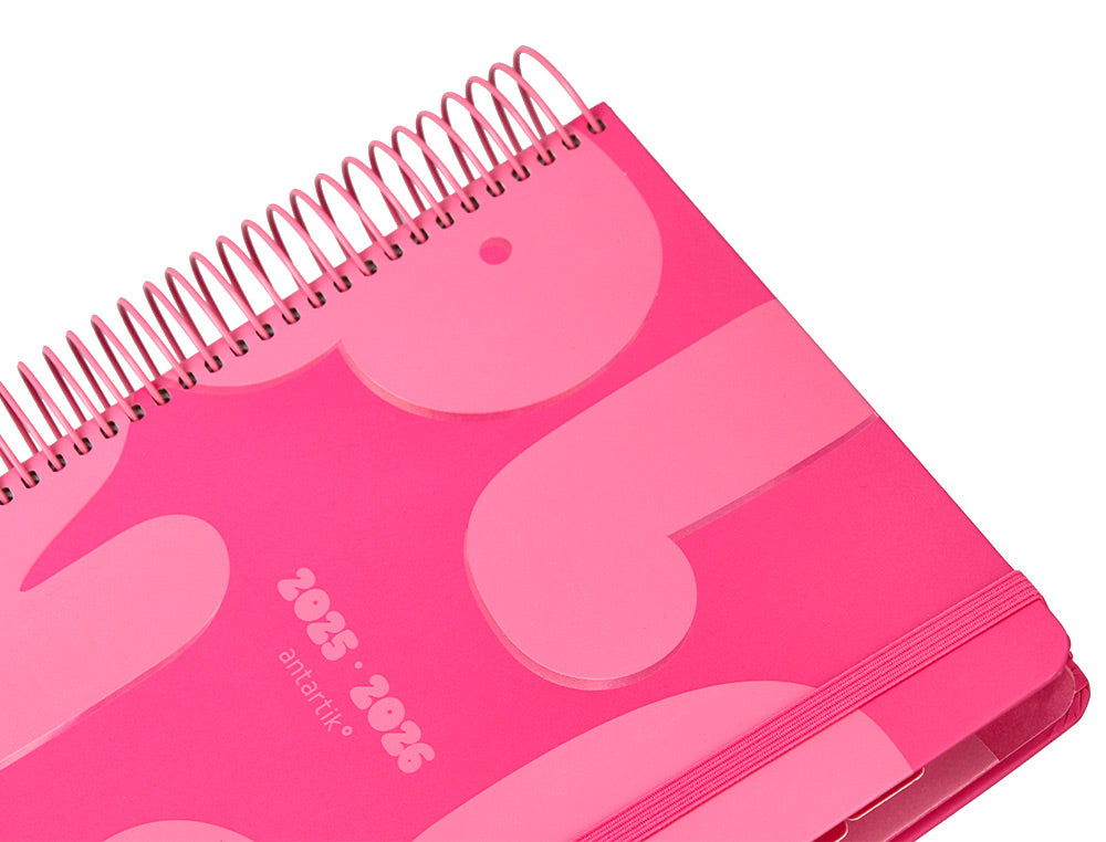 Agenda escolar antartik 25-26 espiral plans dia pagina a5 bilingüe papel fsc 80 gr