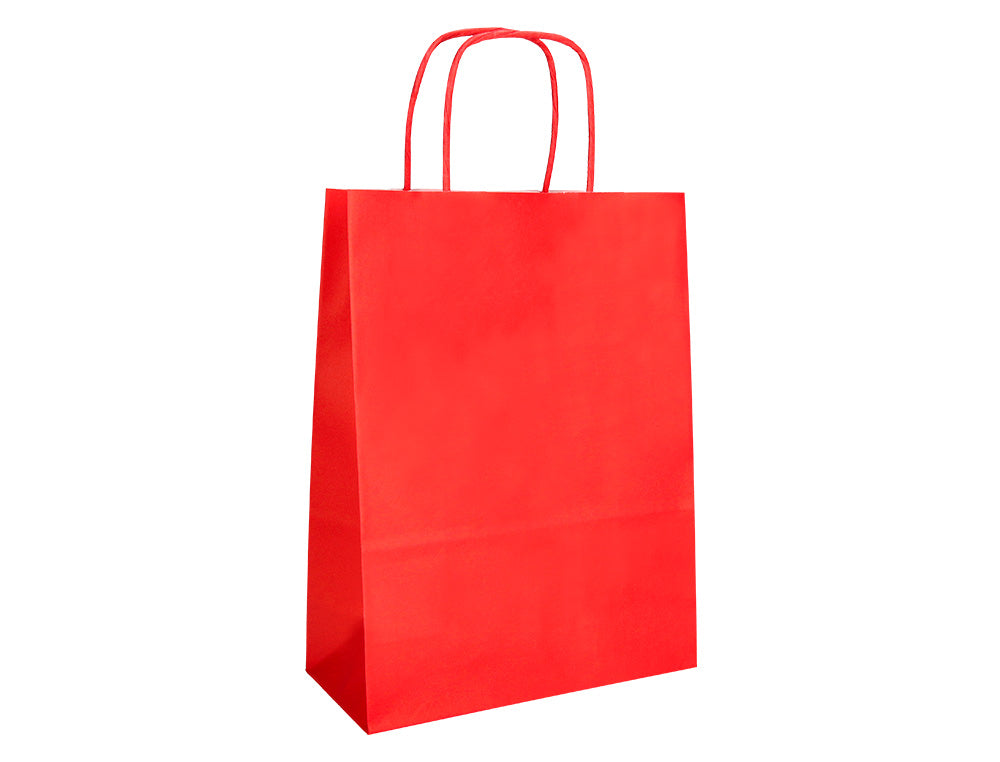 Bolsa papel q-connect celulosa s con asa retorcida 240x320x10 mm