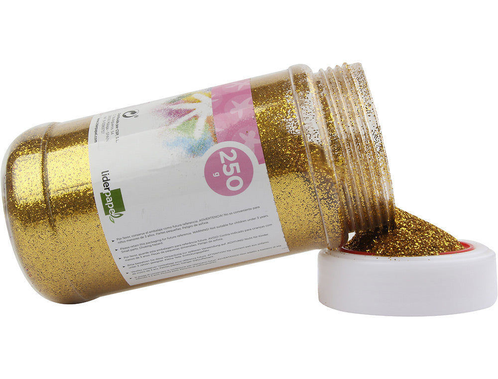 Purpurina liderpapel fantasia color metalico bote de 250 gr