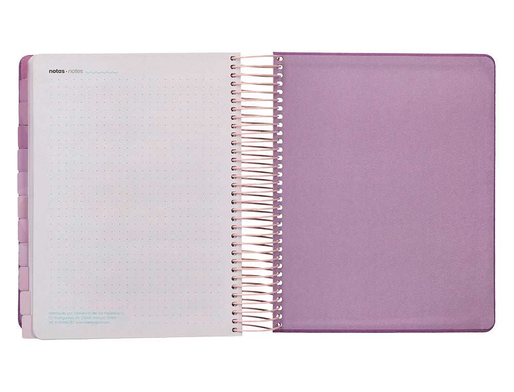 Agenda escolar liderpapel 25-26 espiral kymolos dia pagina a5 bilingüe papel fsc 80 gr