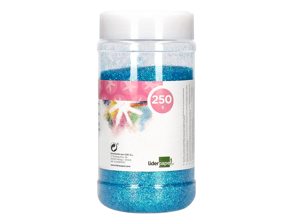 Purpurina liderpapel fantasia color metalico bote de 250 gr
