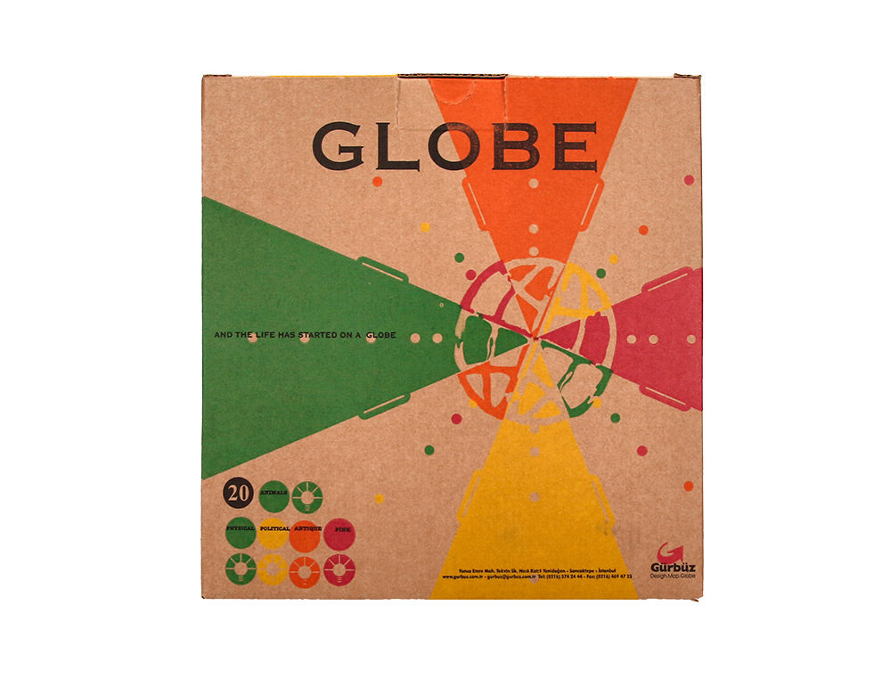 Globo terraqueo liderpapel con luz fisico y politico diametro 20 cm color rosa