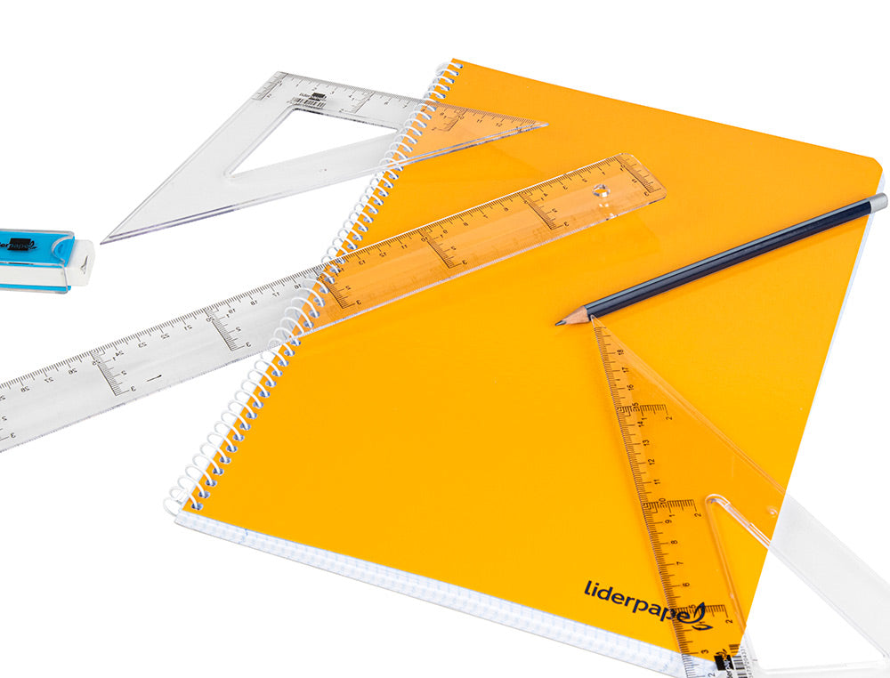 Regla liderpapel plastico cristal 40 cm