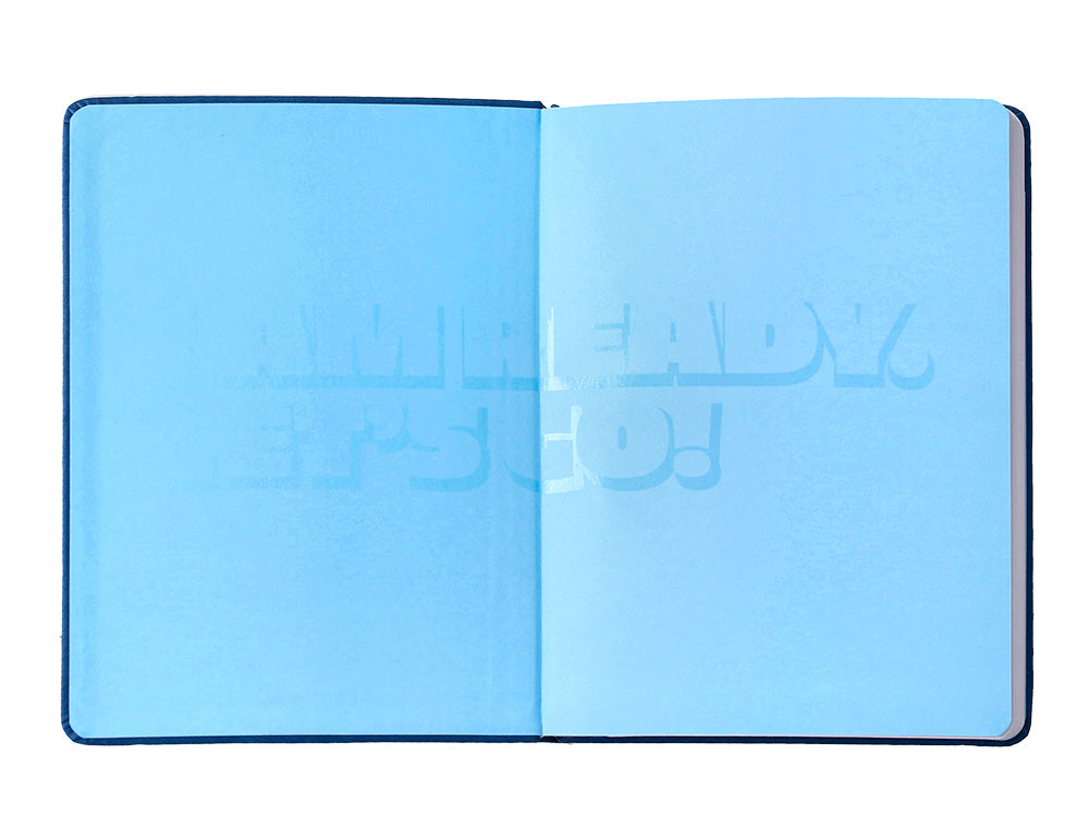 Agenda escolar antartik 25-26 encuadernada go! simil piel azul oscuro semana vista a5 bilingüe papel fsc 80 gr