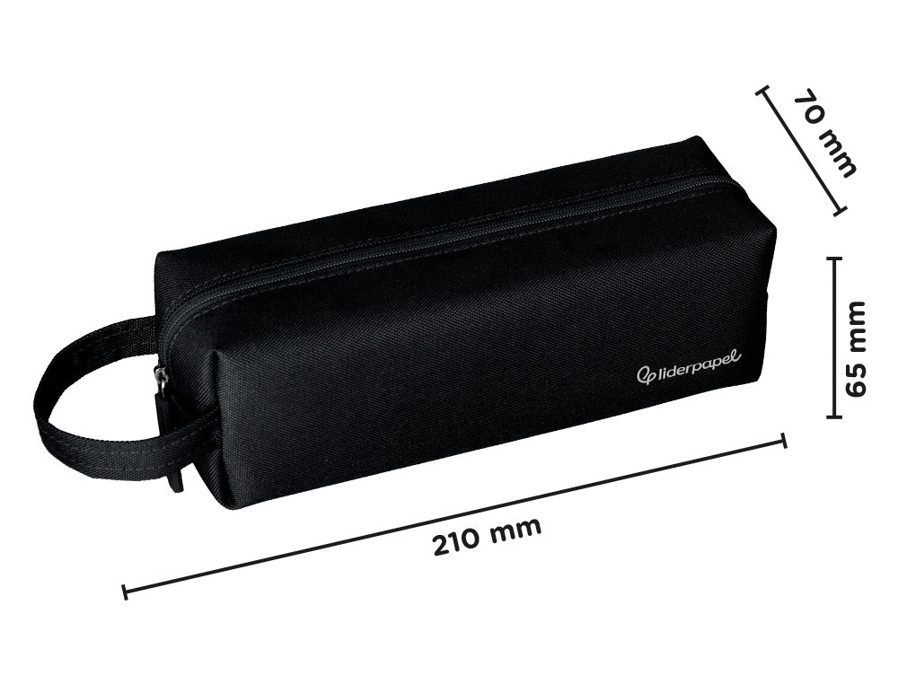 Estuche portatodo liderpapel classic rectangular con asa 210x70mm