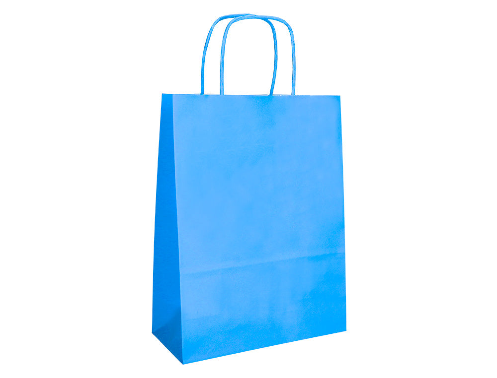 Bolsa papel q-connect celulosa s con asa retorcida 240x320x10 mm
