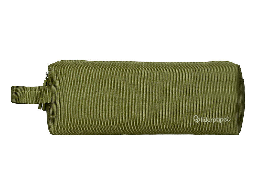 Estuche portatodo liderpapel classic rectangular con asa 2 cremalleras 210 x80mm