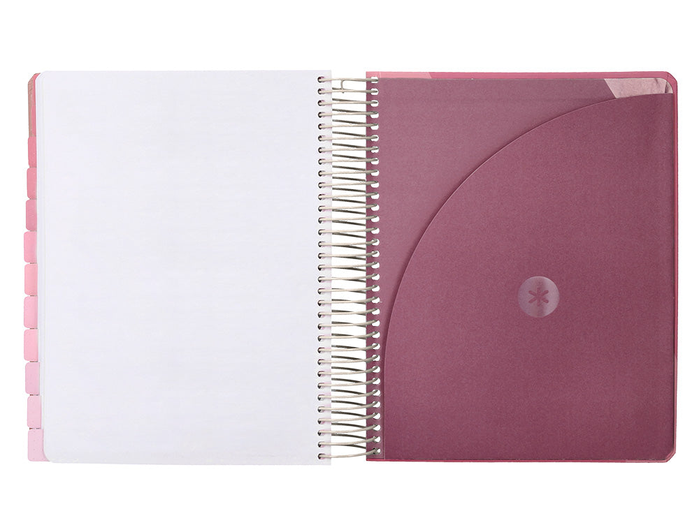Agenda escolar antartik 25-26 espiral fun day fucsia dia pagina a5 bilingüe papel fsc 80 gr