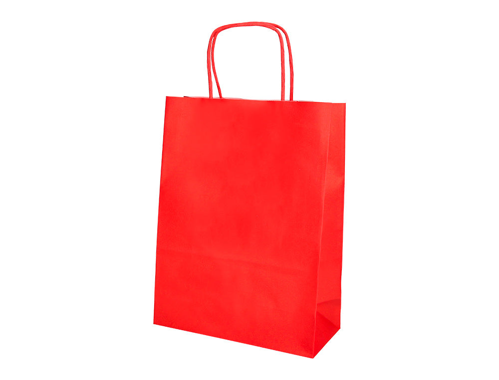 Bolsa papel q-connect celulosa s con asa retorcida 240x320x10 mm