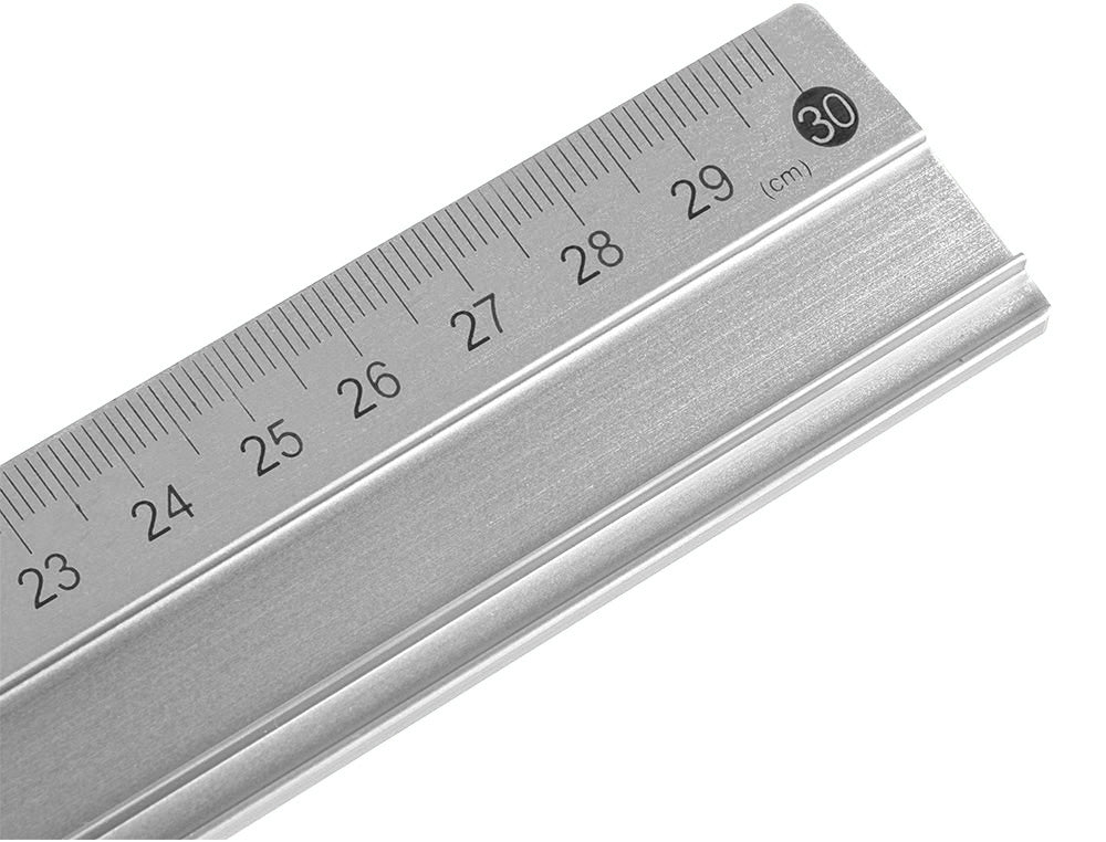Regla liderpapel metalica aluminio 30 cm