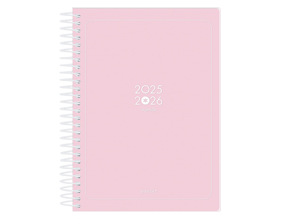 Agenda escolar antartik 25-26 espiral essentials dia pagina a5 bilingüe papel fsc 80 gr