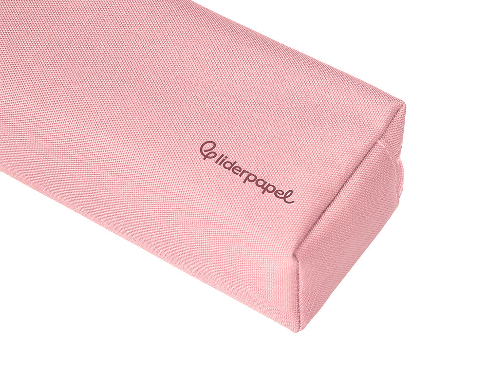 Estuche portatodo liderpapel classic rectangular con asa 2 cremalleras 210 x80mm
