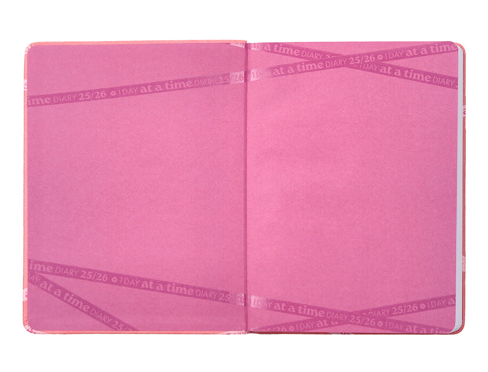 Agenda escolar antartik 25-26 encuadernada go! simil piel rosa semana vista a5 bilingüe papel fsc 80 gr