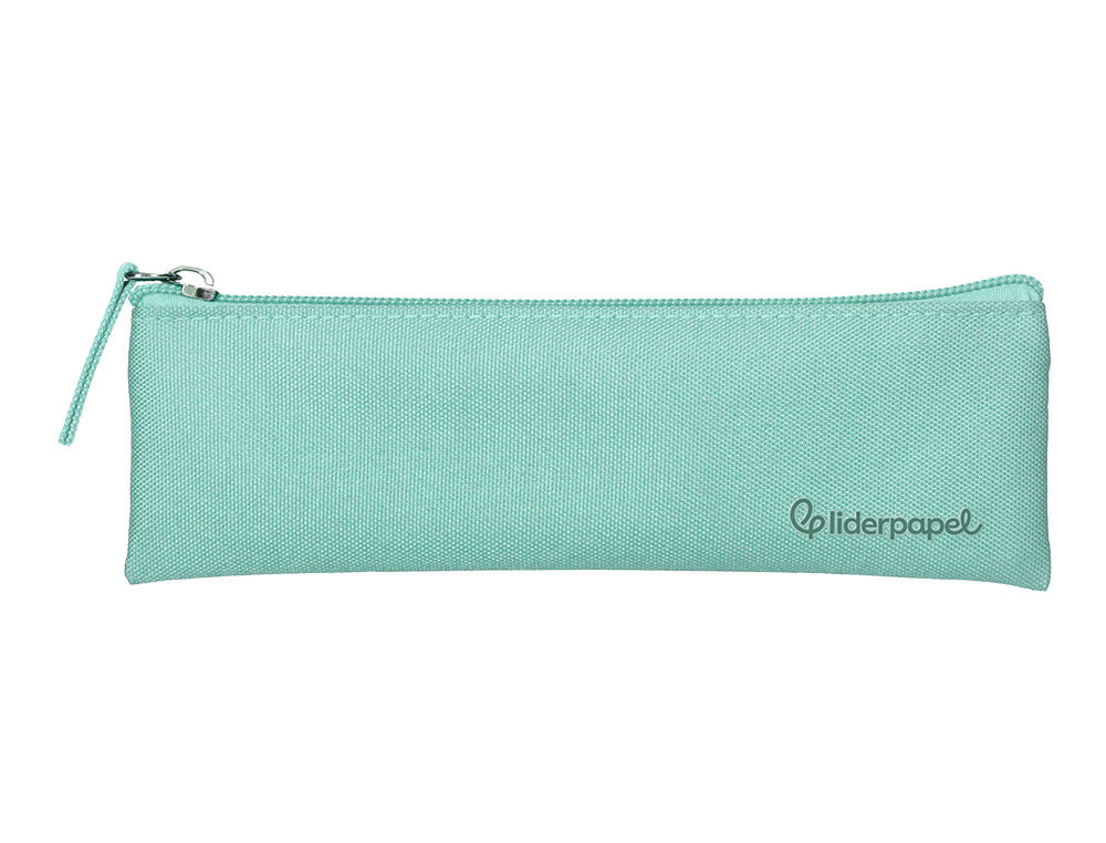 Estuche portatodo liderpapel plano estrecho una cremallera 200x60mm