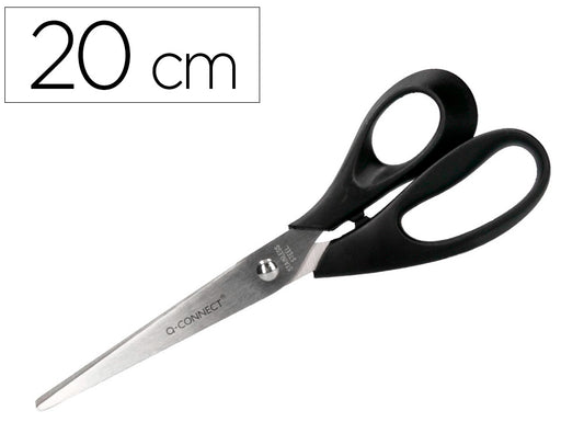Tijera oficina q-connect inoxidable 8" 20 cm en blister