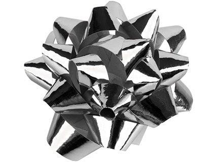 Lazo liderpapel fantasia mediano color plata metalizado