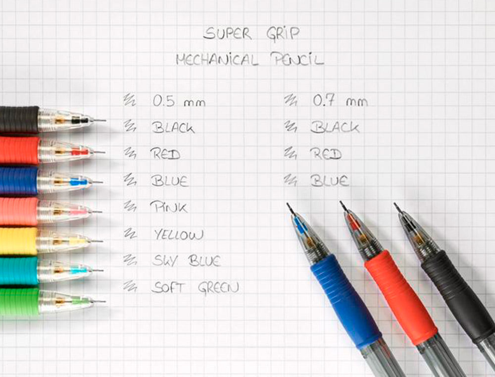 Portaminas pilot super grip 0,5 mm sujecion de caucho