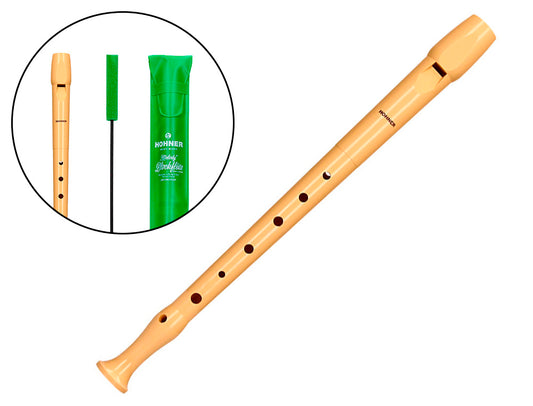 Flauta hohner 9508 color marfil funda verde