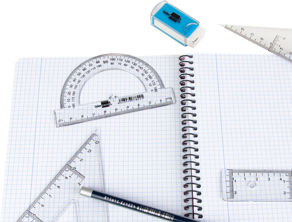 Semicirculo liderpapel 10 cm plastico