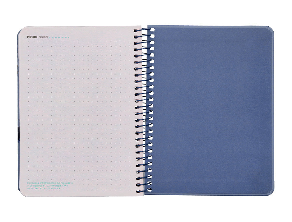 Agenda escolar liderpapel 25-26 espiral patterns militar gris semana vista a6 bilingüe papel fsc 80 gr