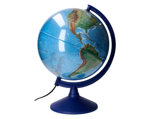 Globo terraqueo liderpapel con luz fisico y politico escribible diametro 30 cm