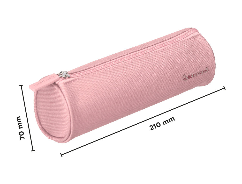 Estuche portatodo liderpapel classic cilindrico ancho 210x70mm