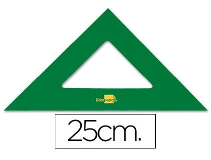 Escuadra liderpapel 25 cm acrilico verde