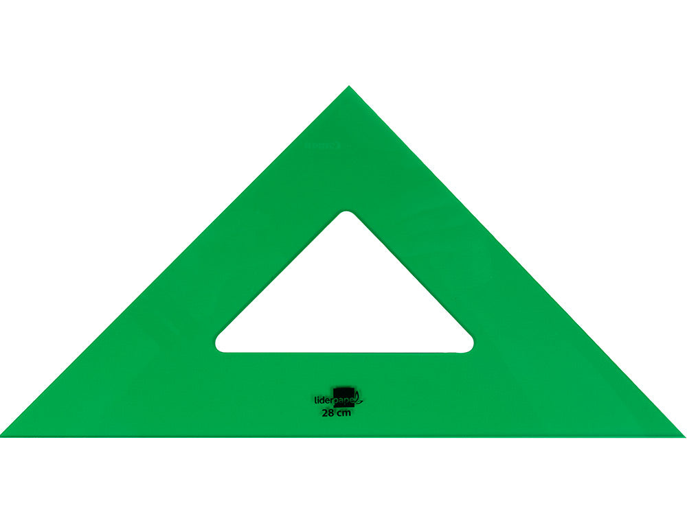 Escuadra liderpapel 28 cm acrilico verde