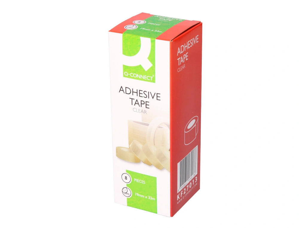 Cinta adhesiva q-connect transparente 33 mt x 19 mm