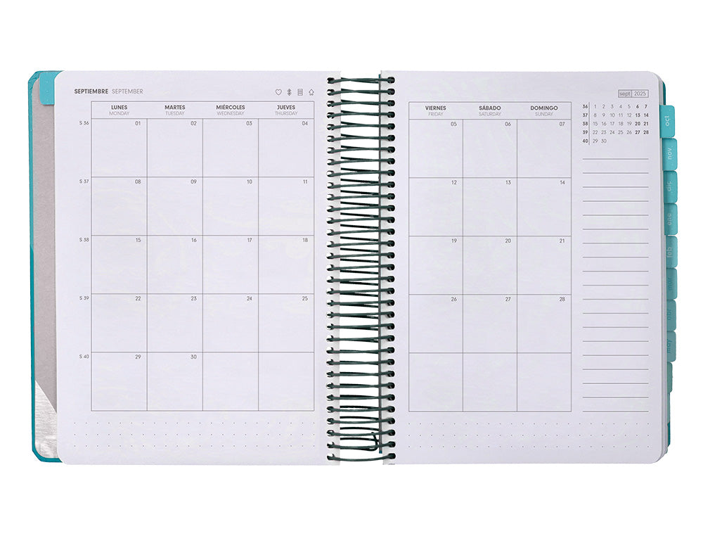 Agenda escolar antartik 25-26 espiral fun day fucsia dia pagina a5 bilingüe papel fsc 80 gr