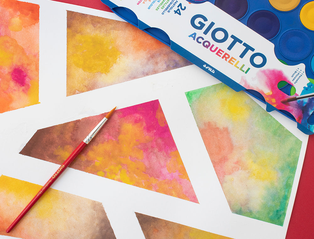 Acuarela giotto 24 colores con pincel estuche de plastico